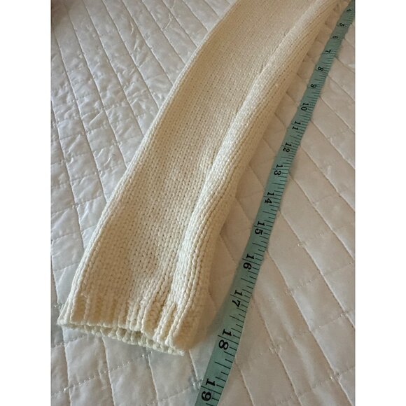 Dakota Collective Womens Ivory Knit Asymmetric Zip Cardigan - Picture 12 of 12